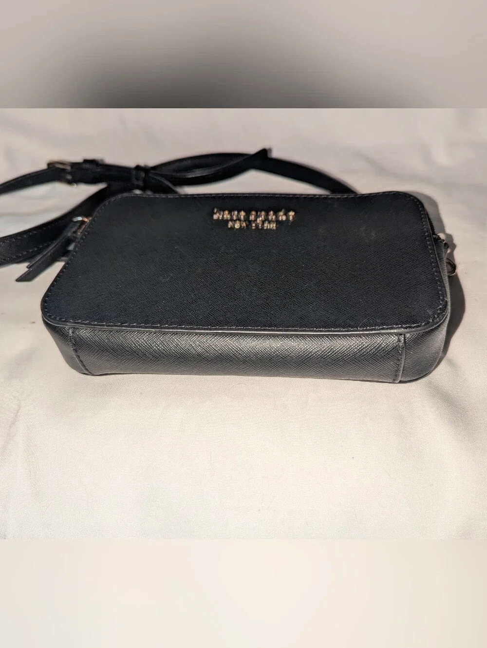 Kate Spade Cameron Double Zip Black Leather Crossbody bag